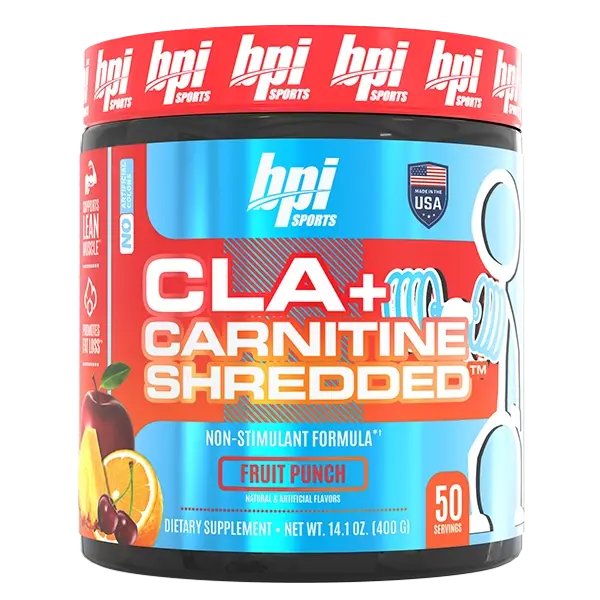 l carnitine and cla results BPI Sports CLA+ - 50 Servings Weight Loss Support, Convert Fat to Energy, Boost Metabolism, Non-Stimulant Formula CLA + Carnitine Shredded -