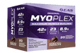 A box of EAS Myoplex Original Maximum Muscle Builder protein powder in double rich chocolate flavor, featuring a purple and white design with nutritional details.
