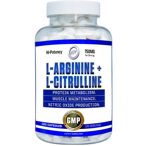 L-Arginine + L-Citrulline 750mg | Nitric Oxide & Muscle Support