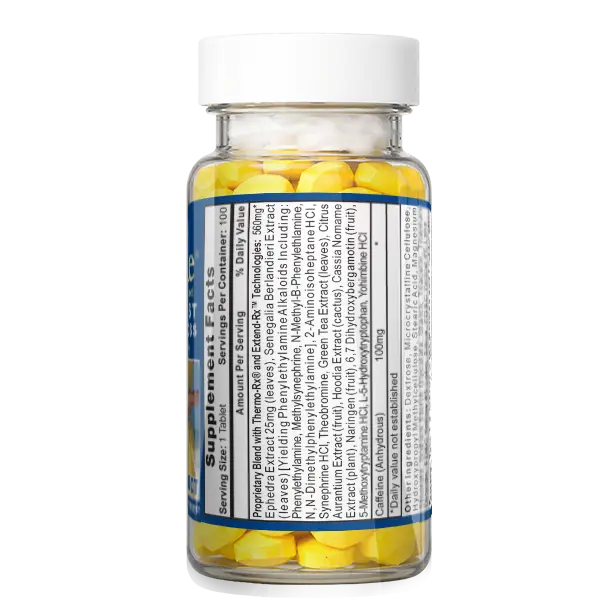 Lipodrene® Ephedra-based Weight Loss & Energy Supplement 90 count back of label