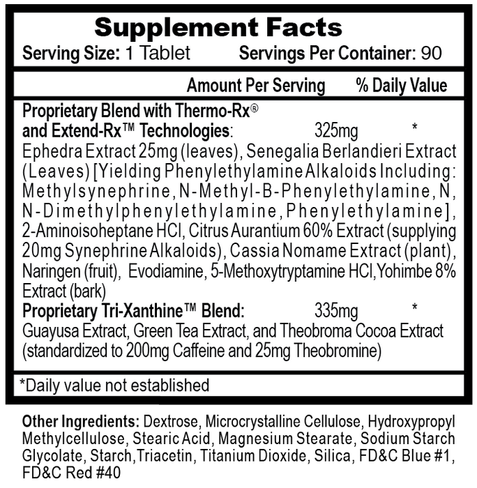 Lipodrene® Hardcore With Ephedra Weight Loss and Energy Enhancement