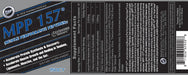 MPP 157® Muscle Performance Peptides by Hi-Tech Pharmaceuticals – Full product label featuring Supplement Facts, ingredients, benefits, and directions for use.