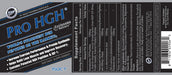 Hi-Tech Pharmaceuticals Pro-HGH full product label featuring product information, Supplement Facts, ingredients, suggested use, and serving information