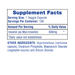 Inositol 500mg Supplement Facts panel showing serving size, 500mg of myo-inositol per veggie capsule, 100 servings per container, and other ingredients.