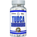 Hi-Tech Pharmaceuticals TUDCA 250mg bottle featuring 60 veggie capsules, advanced liver and digestive health support supplement with tauroursodeoxycholic acid (TUDCA).